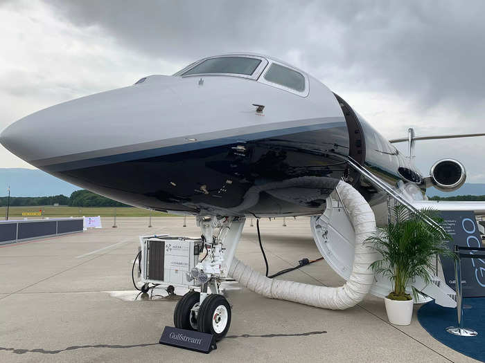 The final model I saw was the Gulfstream G700. The model was the largest and the most expensive of the Gulfstream jets on display, with a price tag of $78 million. The model is still in test mode, so the plane I boarded was the only G700 model in Gulfstream