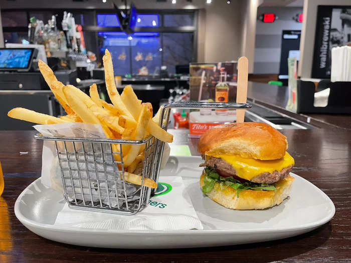 At Wahlburgers, the burger and fries come together as a meal.