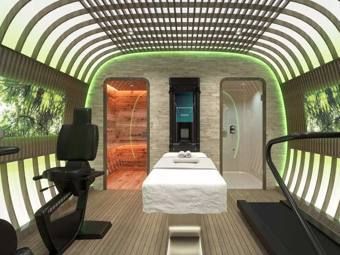 The area can also be converted into a spa, complete with a steam room and massage bed. Moreover, the space can be used as a hospital for emergencies, according to the company.