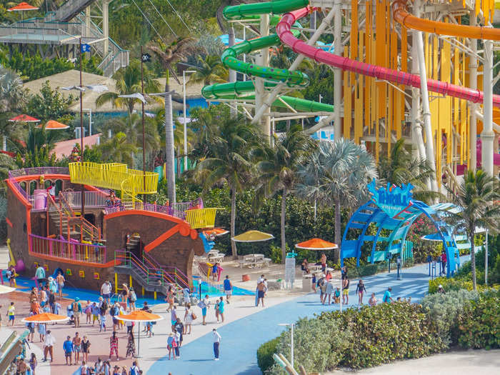 Next door are the water slides for the "big kids": Thrill Waterpark, which costs $130 to access.