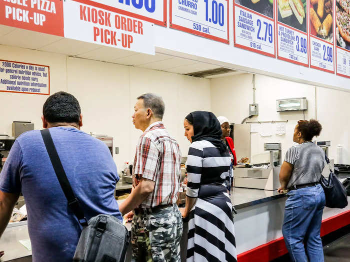 They have the same basic lineup of pizza, hot dogs, and soda. Sam