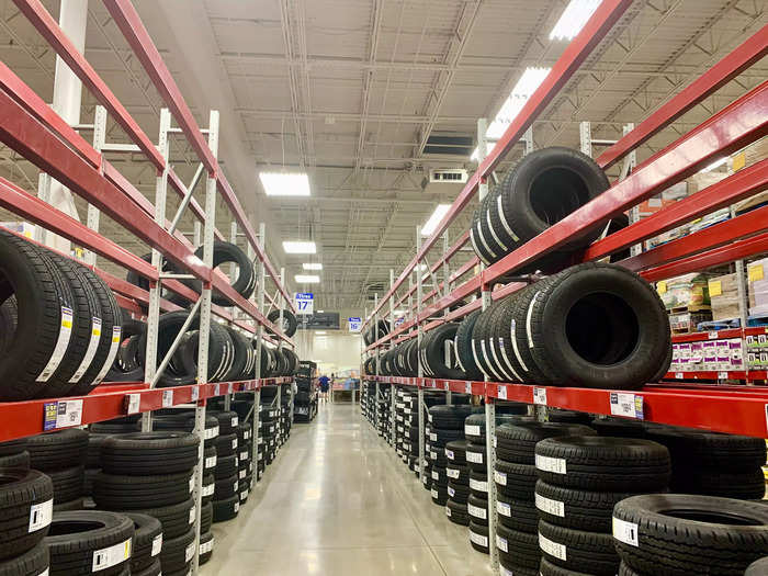 I was struck by the large aisles full of tires taking up some prime real estate close to the front of the store.