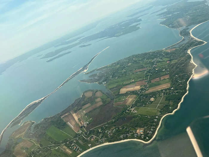 Flying at around 5,000 feet, we got great aerial views of the Long Island Sound and the communities around southern Connecticut.