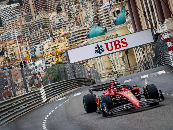 Carlos Sainz finished second.