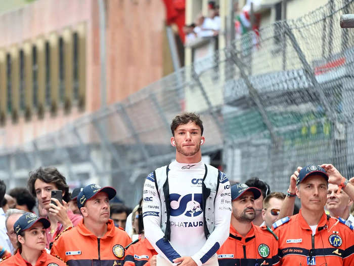 Pierre Gasly poses before the race.