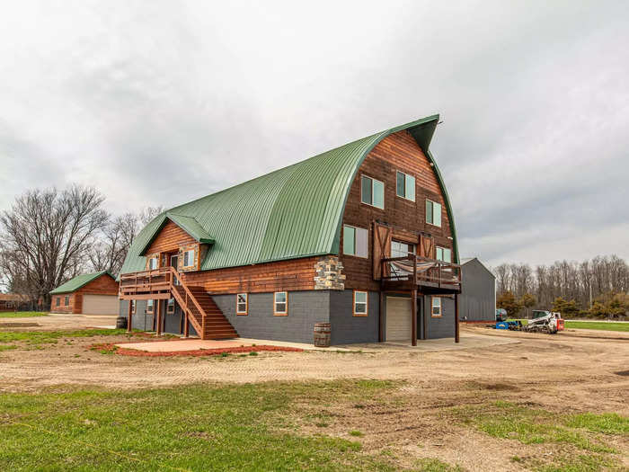 A converted barn along US Highway 14 in Arena, Wisconsin is for sale for $945,000.