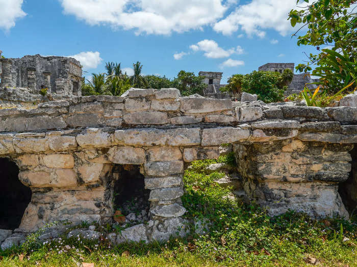 Archaeologists theorize that the Mayas built structures on top of existing ones based on seemingly bizarre choices, my tour guide said, like this wall blocking a staircase.