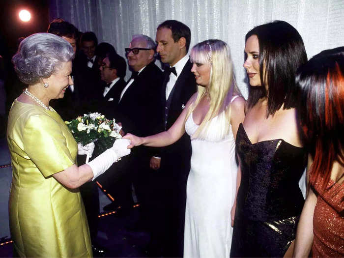 Queen Elizabeth has met scores of celebrities throughout her reign, though none quite so iconic as the Spice Girls.