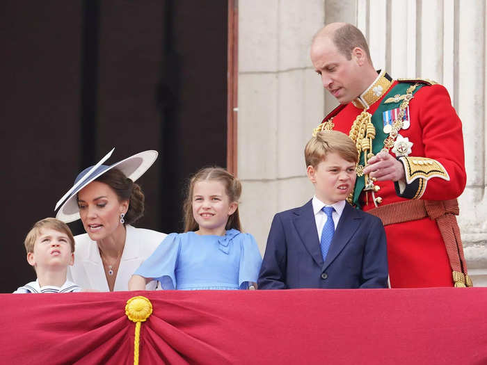 The 4-year-old seemed skeptical as he looked up at planes flying over the palace.