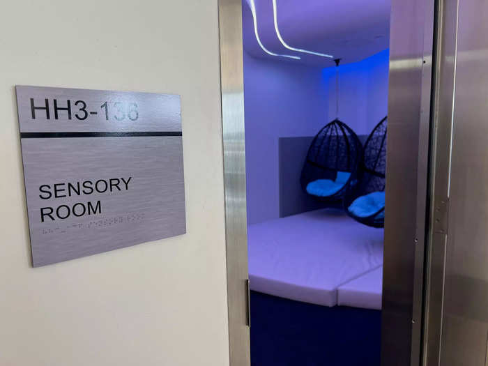 Another customer-focused feature in the terminal is the Delta sensory room. According to Marzullo, the space is intended to help passengers with special needs prepare to fly, particularly those with autism.