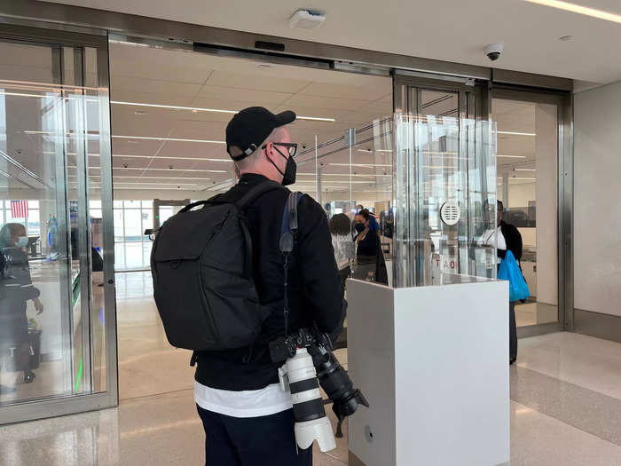 There is one central security checkpoint for all passengers, which has 11 lanes, though that can be expanded to 16 if needed.