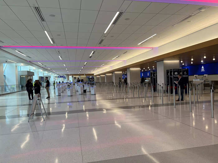 Marzullo also explained that the departures hall has been designed mostly as a transient space because LaGuardia is a main business hub for Delta and those passengers rarely check luggage.