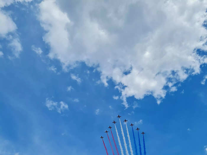 The event ended with a spectacular flyover in the UK