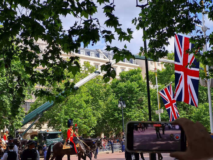 I got a closer look at Prince William and Princess Anne, who passed us on horseback.