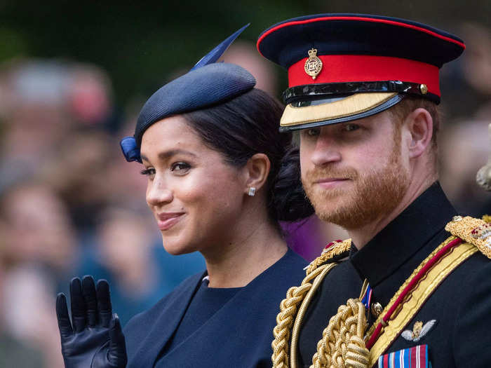 And Prince Harry wore a suit instead of a ceremonial military uniform to the Trooping the Colour parade.