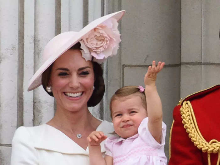 In 2016, Princess Charlotte adorably waved at the crowds assembled for the Queen.