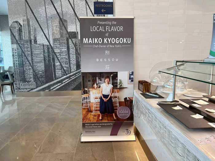 The food is made by a local New York chef, but the cook will change from season to season. For the grand opening, dishes will be prepared by Bessou owner Maiko Kyogoku.