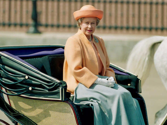 Her Ruby Jubilee (or 40-year anniversary) was celebrated privately, but she attended the Trooping the Color on June 13, 1992, for her 66th birthday.