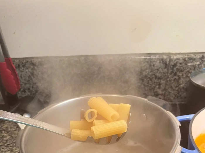 I let the rigatoni cook for about 14 minutes.