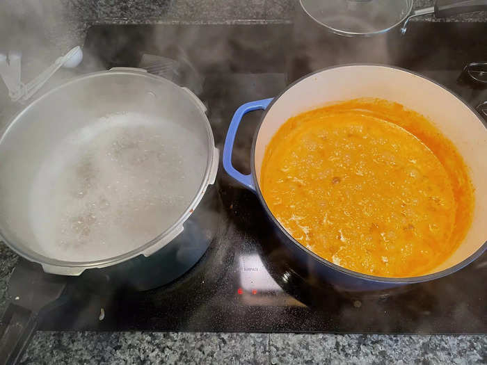 While the sauce was simmering, I got started on my pasta.