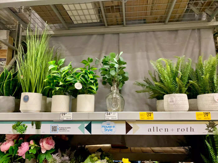 There was even a small section of faux plants, which feels more in line with decor and interior design than home renovation and gardening.