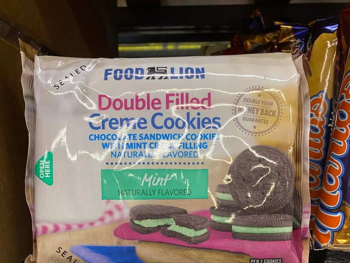 In the same aisle, I even saw some Oreo knock-offs from fellow grocer Food Lion.