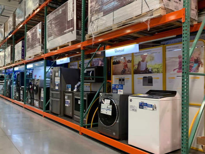 You could outfit an entire home from the appliances in Costco, including washing machines, dryers, refrigerators, dishwashers, and more.