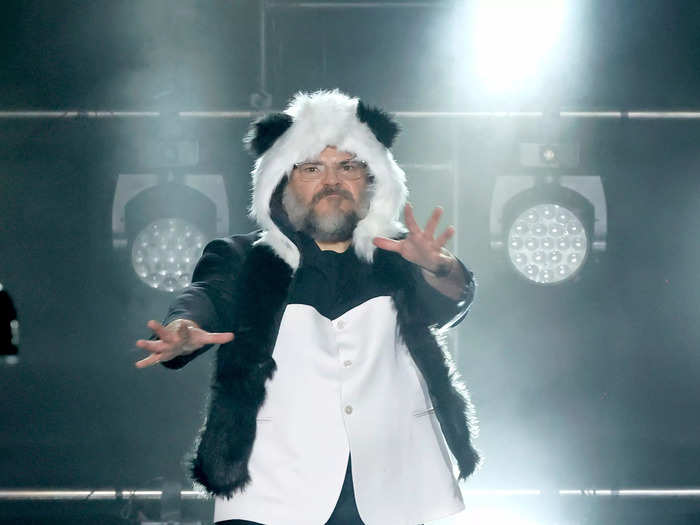 Jack Black accepted his Comedic Genius Award in a panda outfit in a nod to one of his best-known roles in "Kung Fu Panda."