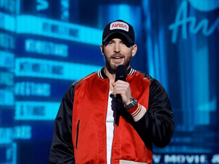 Chris Evans was on hand in a NASA baseball cap as he next voices space ranger Buzz Lightyear.