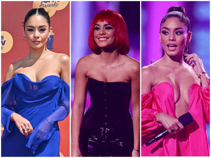 Awards host Vanessa Hudgens changed into a series of beautiful and vastly different outfits.