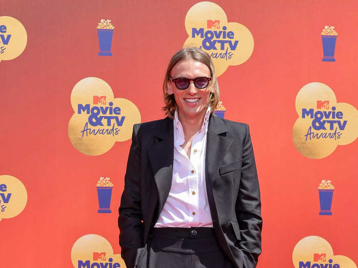 "Stranger Things" star Jamie Campbell Bower looked effortlessly chic in this suit.