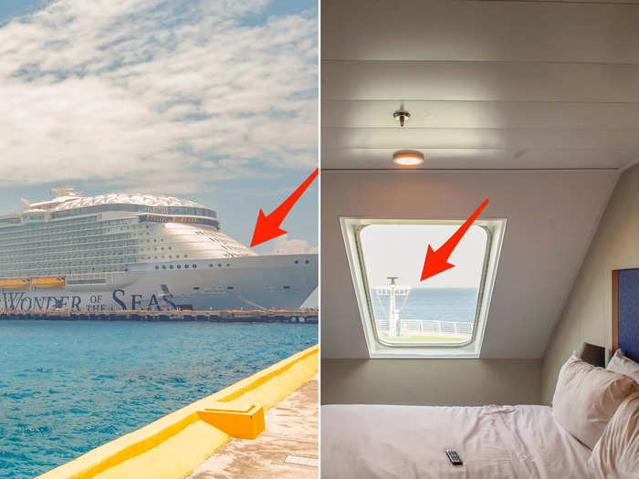 Some cruise ship cabins can be rockier than others, like those situated at the front of the ship.