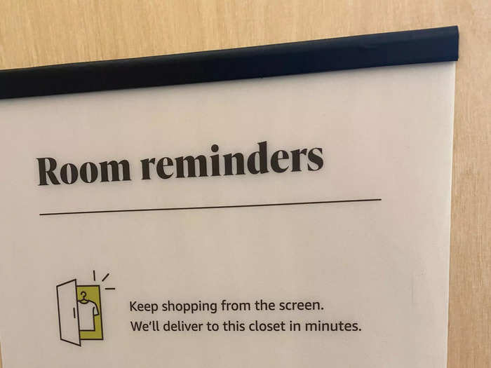 It did feel weird standing on the other side of the closet as some unseen employee arranged clothing, though.