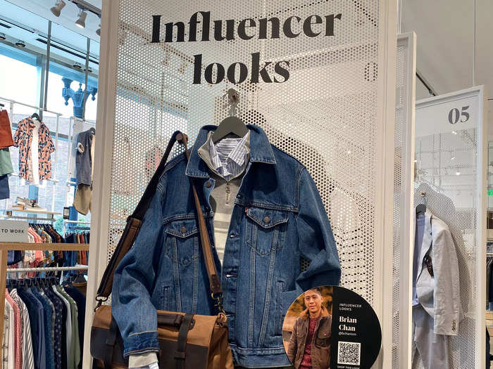 The displays had specific QR codes that would take you to that influencer