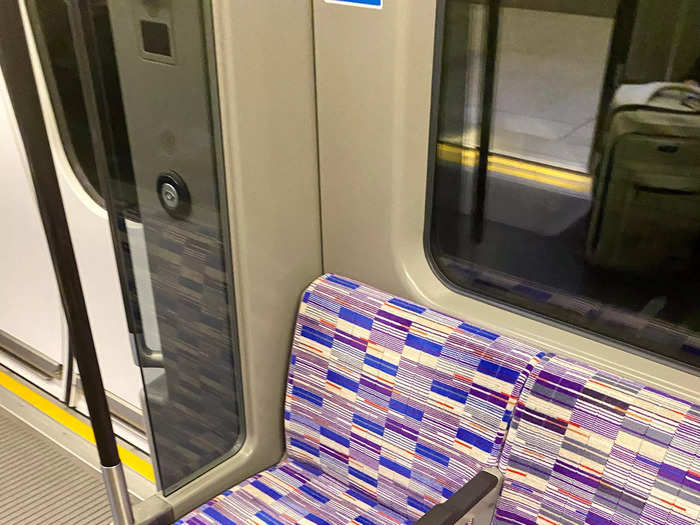 There were plenty of free seats in the Elizabeth line train, which were comfy and clean compared with the seating on the three tubes I take to travel on to work.