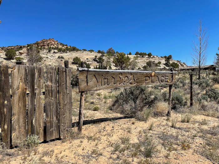 As I drove farther down the road, a wooden sign bleached from the sun confirmed I had reached the second section of the ghost town.