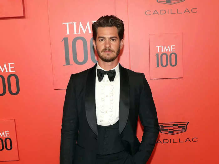 Andrew Garfield looked dapper in a black tuxedo and matching bow tie.