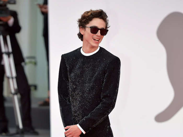 Chalamet brought those sunglasses to the Venice International Film Festival in September, along with a sequined black pullover and matching pants.