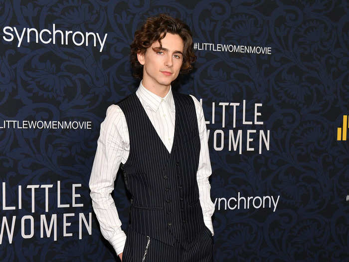 He did his best "Peaky Blinders" impression at the premiere of "Little Women" in December 2019.