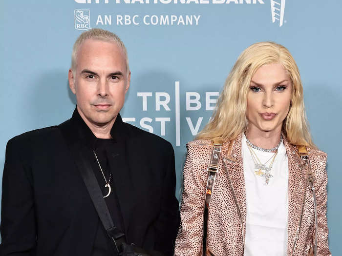 "The Blondes" designers David Blond and Phillipe Blond, who have created looks for Lopez, were on the carpet. They have also dressed Shakira, who shares the Super Bowl stage with Lopez in the documentary.