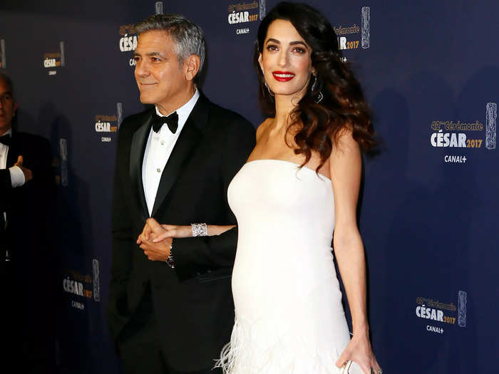 June 2017: Amal gave birth to twins.