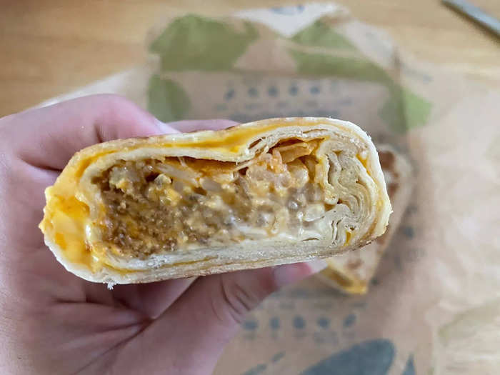 The extra tortilla in the Quesarito completely overpowers the burrito.