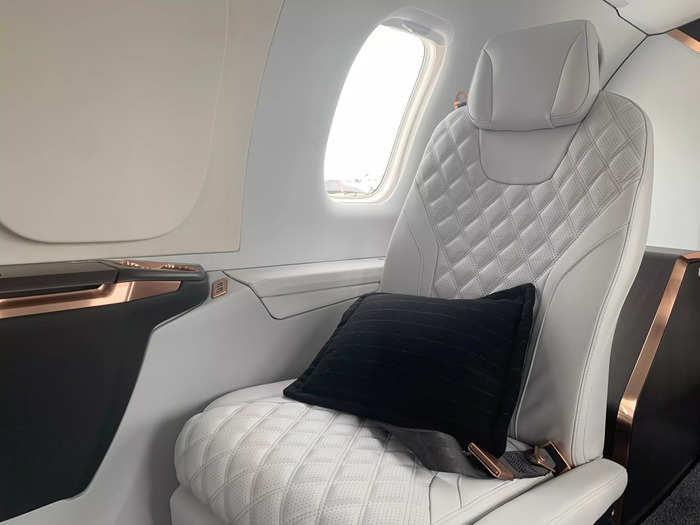 The cabins are customizable and the seats can be reconfigured or removed. The cabin is "like a penthouse on the 5,000th floor," according to Pilatus.