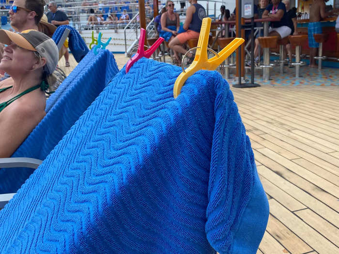 Towel clips are super helpful for combating ocean breezes.