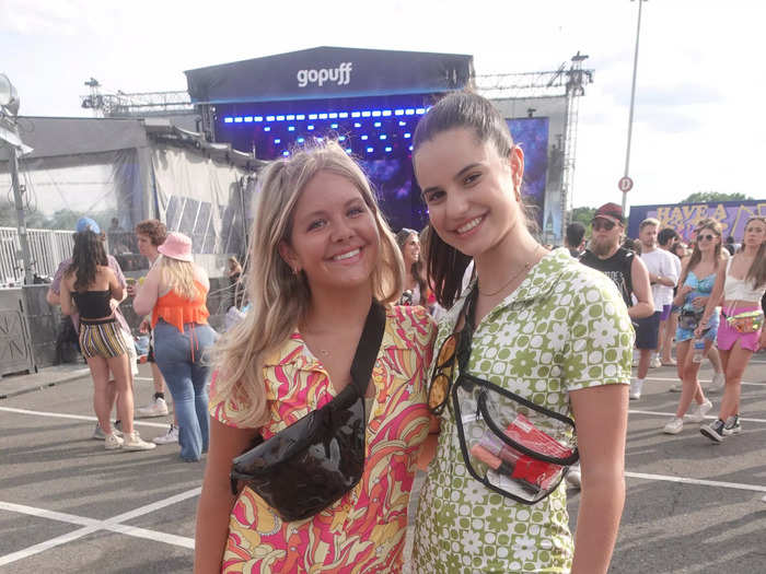 Matching sets were popular for festival-goers as seen on these two besties.