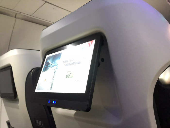 The 13-inch high-definition screens can be angled so you can adjust them if the person in front of you reclines, making it easy to watch Delta Studio