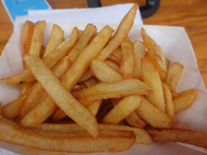 This $10 order of spicy and crispy Cajun fries was hot and firm.