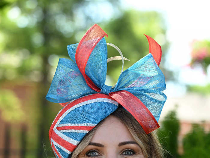 Others like to make a statement with their outfit choice. This guest wore a hat with the Union Jack flag stitched onto it.