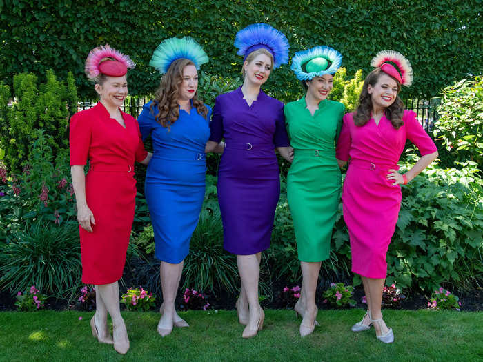 Royal Ascot is famous for its fashion. There is a formal dress code at the event, and women are asked to wear hats or fascinators.