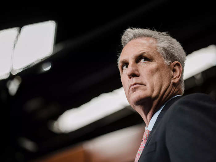 New video from the Capitol riot shows dozens of staffers fleeing Rep. Kevin McCarthy